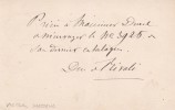 Lettre autographe signée au libraire Adolphe Durel (1847-1913). Victor Massena, duc de Rivoli (1836-1910), bibliophile, homme politique.