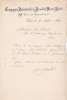 Lettre autographe signée au libraire Adolphe Durel (1847-1913). H Mendès (fin XIXe début XXe), bibliophile, agent général de la compagnie Raoul ...