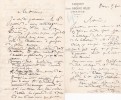 Lettre autographe sign&eacute;e au libraire Adolphe Durel (1847-1913). Gonzague Millet (XIXe), bibliophile, m&eacute;decin, maire d'Orange (Vaucluse).