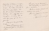 Lettre autographe signée au libraire Adolphe Durel (1847-1913). Henri Monod (1843-1911), bibliophile, préfet du Finistère et du Calvados, directeur de ...