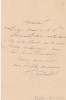 Lettre autographe signée au libraire Adolphe Durel (1847-1913). Roger Portalis (1841-1912), bibliophile, graveur, critique d'art.
