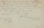 Lettre autographe signée au libraire Adolphe Durel (1847-1913). Edgard Servant (1847-1917), bibliophile, militaire.
