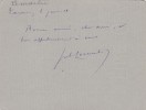 Lettre autographe signée. Jules Lemaître (1853-1914), écrivain.