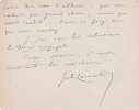 Lettre autographe signée. Jules Lemaître (1853-1914), écrivain.