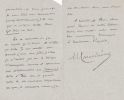 Lettre autographe signée. Marcel Prévost (1862-1941), écrivain, romancier.