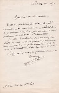 Lettre autographe signée