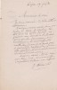Lettre autographe signée. Joseph Félix (1810-1891), jésuite, prédicateur notamment pour le carême à Notre-Dame de Paris de 1853 à 1870 (successeur de ...