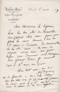 Lettre autographe signée