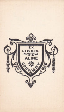 Ex-libris.. Aline Coutigny (propriétaire) ; André Herry (artiste), Ex-libris.