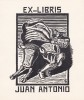  Ex-libris.. Juan Antonio (propriétaire) ; André Herry (artiste), Ex-libris.