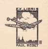  Ex-libris.. Paul Rodet, aviateur (propriétaire) ; André Herry (artiste), Ex-libris.