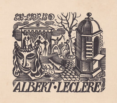 Ex-libris.. Albert Leclere (propriétaire) ; Michel Jamar (artiste), Ex-libris.