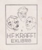  Ex-libris.. Hugo Krafft (propriétaire & artiste), Ex-libris.