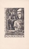  Ex-libris.. Odile Picot-Bournisien, future épouse du graveur André Herry (propriétaire) ; Albert Decaris (artiste), Ex-libris.