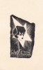  Ex-libris.. Stecla ou Stecia (propriétaire) ; Otto Mednis (artiste), Ex-libris.