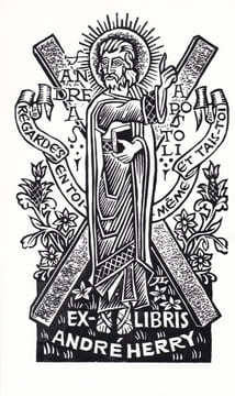 Ex-libris.. André Herry (propriétaire) ; Jean Lébédeff (artiste), Ex-libris.