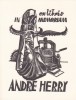  Ex-libris.. André Herry (propriétaire) ; Michel Jamar (artiste), Ex-libris.