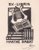  Ex-libris.. Marthe Dabat (propriétaire) ; André Herry (artiste), Ex-libris.