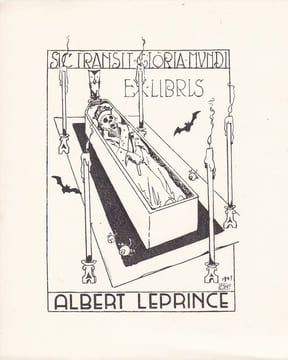 Ex-libris.. Albert Leprince (propriétaire) ; Sergio Burzi (artiste), Ex-libris.