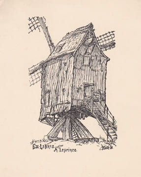 Ex-libris.. Albert Leprince (propriétaire) ; Victor Dieu (artiste), Ex-libris.