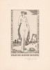  Ex-libris.. G Jan Rhebergen (propriétaire) ; Heinrich Ilgenfritz (artiste), Ex-libris.