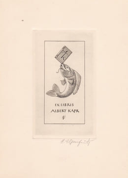 Ex-libris.. Albert Kapr (propriétaire) ; Heinrich Ilgenfritz (artiste), Ex-libris.