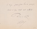 Lettre autographe signée. Henri Gauthier-Villars dit Willy (1859-1931), écrivain.
