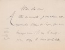 Lettre autographe signée. Henri Gauthier-Villars dit Willy (1859-1931), écrivain.