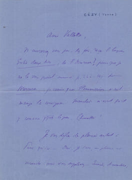 Lettre autographe signée à Alfred Vallette. Henri Gauthier-Villars dit Willy (1859-1931), écrivain.