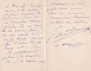 Lettre autographe signée. Paul Lacôme d'Estalenx (1838-1920), compositeur, critique musical.