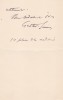 Lettre autographe signée. Gustave Simon (1848-1928), écrivain, journaliste, fils de Jules Simon.