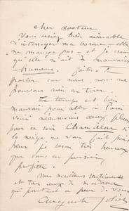 Lettre autographe signée