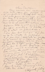 Lettre autographe signée