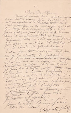 Lettre autographe signée. Auguste Joliet (1839-1915), acteur, pensionnaire de la Comédie-Française.