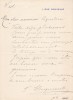 Lettre autographe signée à Constant Coquelin. Félix Huguenet (1858-1926), acteur.