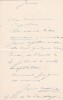Lettre autographe signée à Constant Coquelin. Jane Hading (1859-1941), actrice, chanteuse.