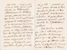 Lettre autographe signée. Auguste Marseille Barthélémy (1796-1867), poète satirique.