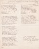Poème autographe « Vers chantés au 25e anniversaire de mon mariage. Fevrier 1847 ».. Auguste Baron (1794-1862) poète, professeur d'université belge ...