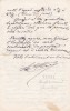 Lettre autographe signée. Théophile-Armand Ferré (1847-1929), général, professeur à l'école de guerre et à Saint-Cyr, président du souvenir français.