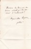 Lettre autographe signée. Hyacinthe Loyson (1827-1912), prêtre, prédicateur, excommunié en 1869.
