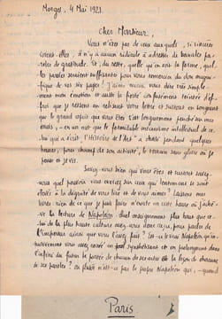 Lettre autographe signée à Elie Faure. Emmanuel Buenzod (1893-1971), écrivain, musicologue suisse (vaudois).