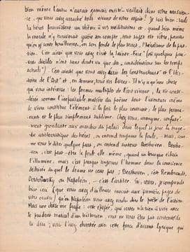 Lettre autographe signée à Elie Faure. Emmanuel Buenzod (1893-1971), écrivain, musicologue suisse (vaudois).