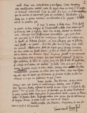 Lettre autographe signée à Elie Faure. Emmanuel Buenzod (1893-1971), écrivain, musicologue suisse (vaudois).