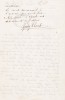 Lettre autographe signée. Julie-Joséphine Chevet, épouse Gütig (1834-1910), fille du traiteur royal Charles Chevet (Chevet et Beauvais, au ...