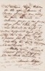Lettre autographe signée. Aimée Meyer (XIXe), artiste dramatique. On la retrouve dans des pièces de Victorien Sardou dans les années 1860.