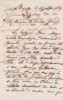 Lettre autographe signée. Aimée Meyer (XIXe), artiste dramatique. On la retrouve dans des pièces de Victorien Sardou dans les années 1860.