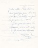 Lettre autographe signée. René Huyghe (1906-1997), conservateur de musée, historien de l'art.