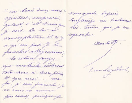 Lettre autographe signée à Catulle Mendès. Charlotte Raynard (XIXe), actrice des boulevards.