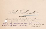 Carte autographe. Jules Tallandier (1863-1933), éditeur, président du Cercle de la Librairie.