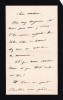 Lettre autographe signée. Francisque Sarcey (1827-1899), écrivain.